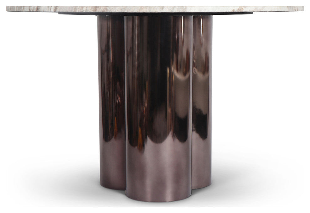 Marbelle Martie 48" Dining Table, Toronto Sand Marble Finish