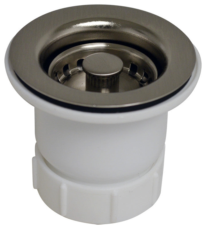 2" Basket strainer, Brushed Nickel