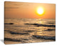 "Typical Sunrise With Tranquil Waves" Seashore Canvas Wall Art, 20"x12"