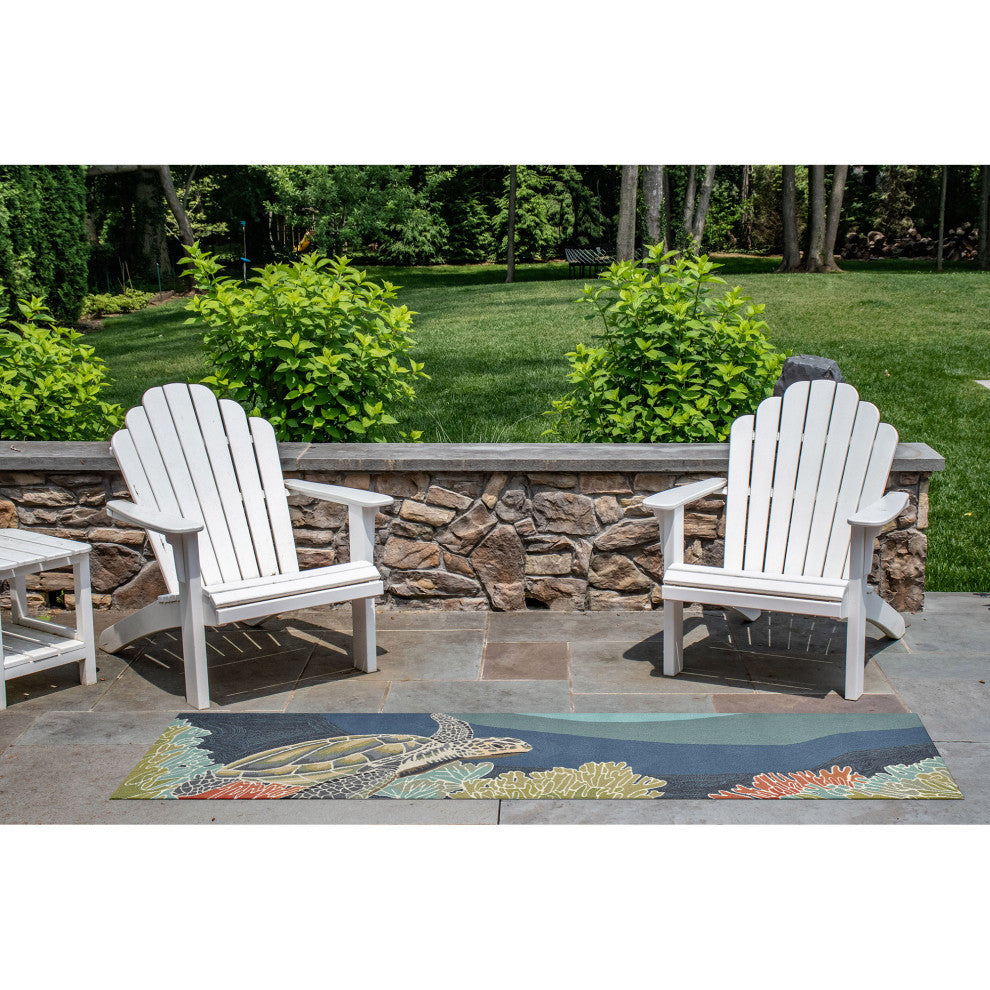 Ravella Akumal Indoor/Outdoor Rug, Ocean, 2'x8'