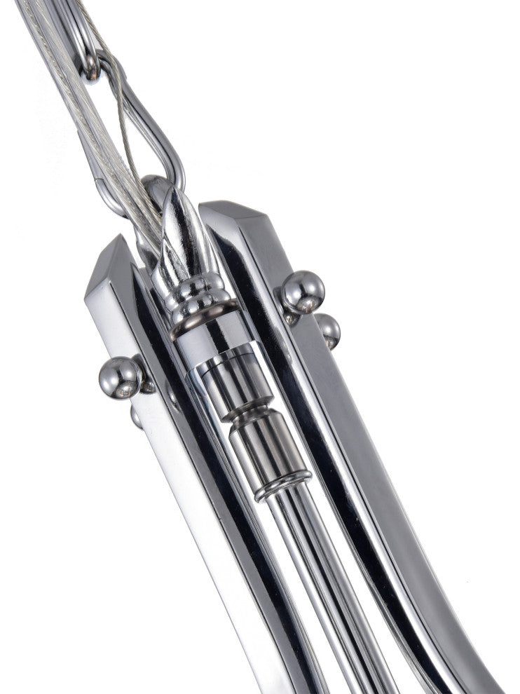 4-Light Double Drum Rectangular Colonial Crystals Shade Pendant Chandelier Glam