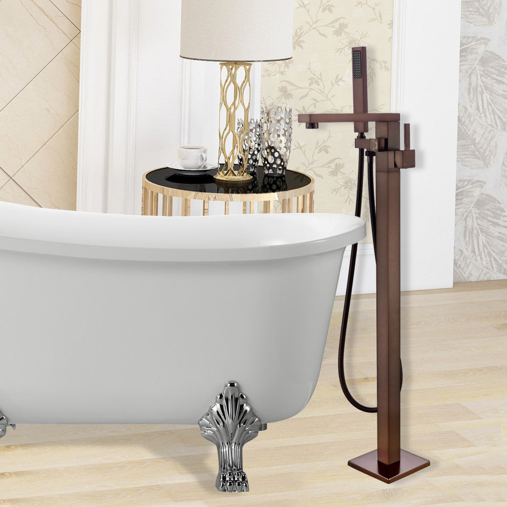 Vanity Art Freestanding Tub Faucet, Brushed Nickel