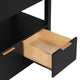 GDF Studio 30"W Vanity With Ceramic Sink, Open Shelf & Two Drawers, Black