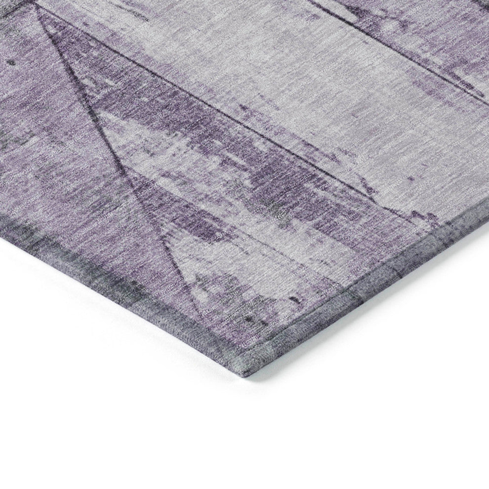 Machine Washable Indoor/Outdoor Chantille ACN1876 Purple 9' x 12' Rug
