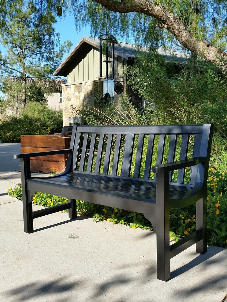 Charleston Bench in Semi-Matte Black