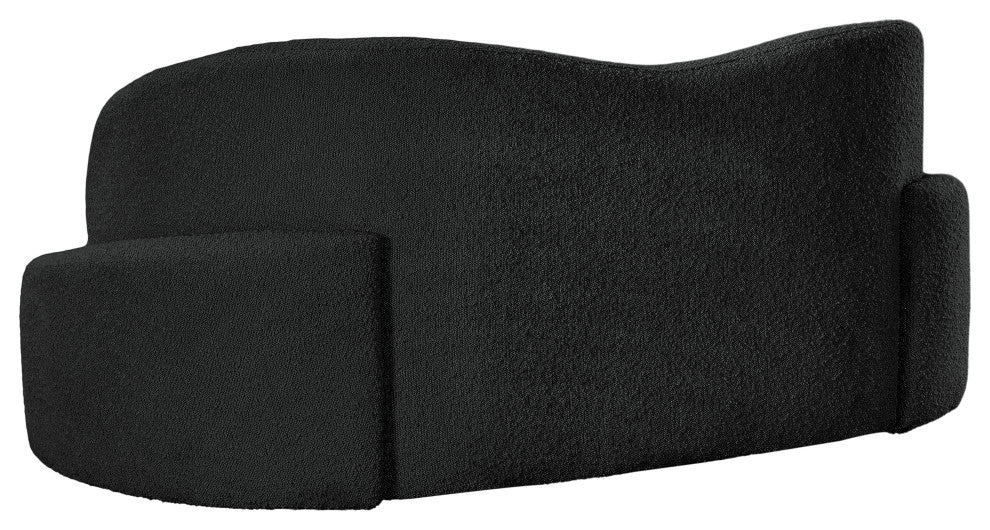 Principessa Boucle Fabric Chair, Black, Loveseat