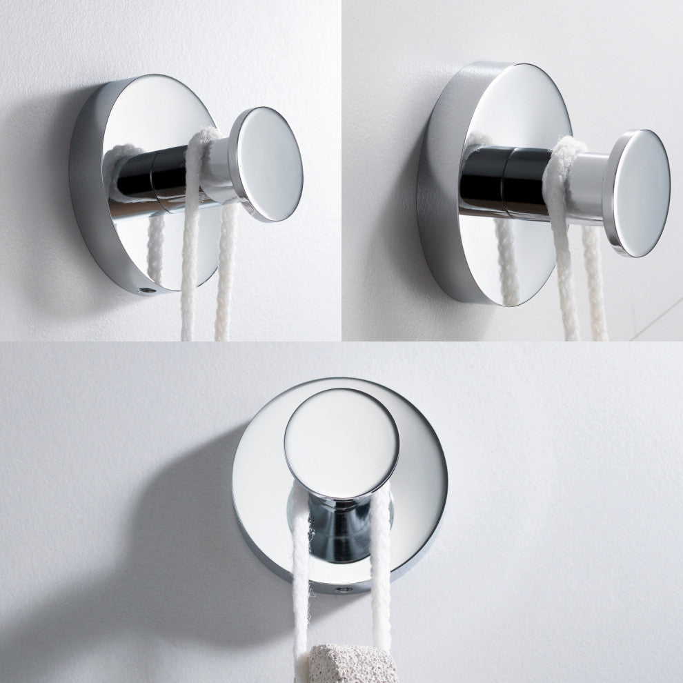 Elie Bathroom Robe and Towel Hook, Chrome