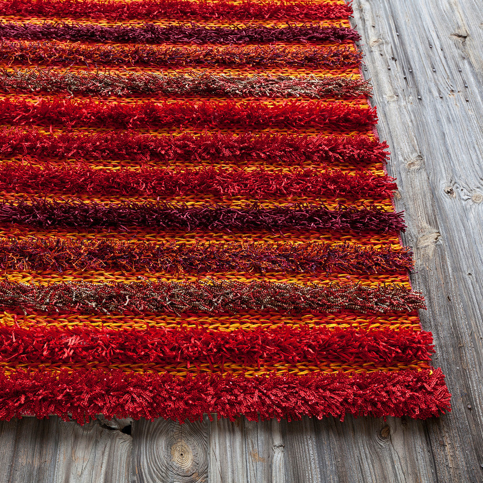 Lavasa Contemporary Area Rug, Red, 5'x7'6"