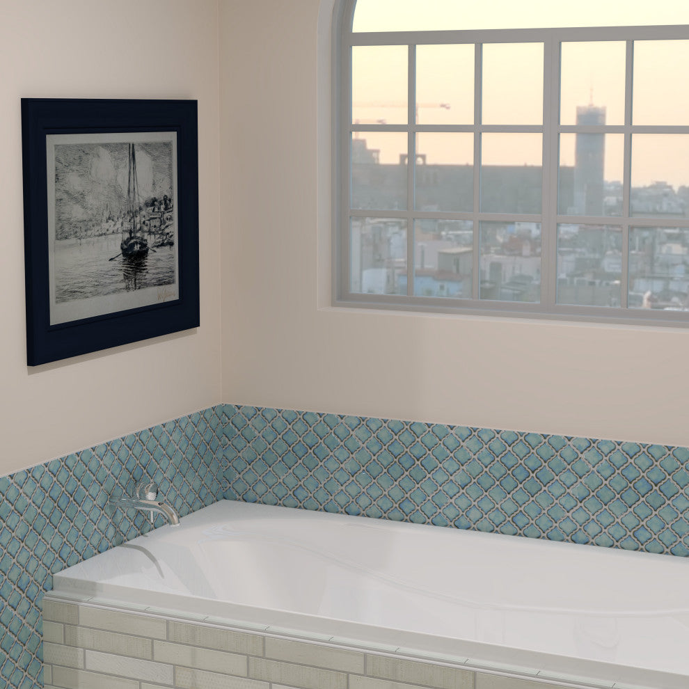 Hudson Tangier Mosaic Floor and Wall Tile, Marine