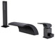 CASAINC Roman Tub Luxury Waterfall Faucet Set Spout w Hand Shower, Matte Black