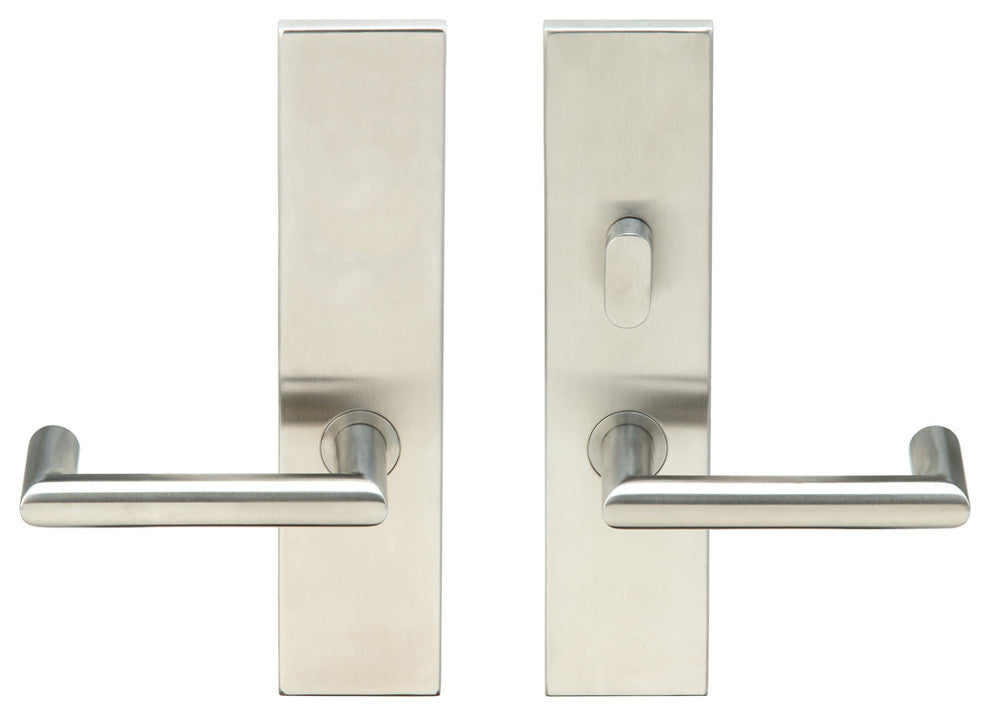 Stuttgart Lever, Tubular Passage, Privacy Bolt, Left Hand, Satin Stainless Steel