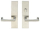 Stuttgart Lever, Tubular Passage, Privacy Bolt, Left Hand, Satin Stainless Steel