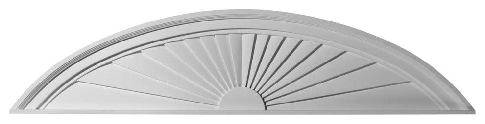 48"W x 11"H x 2"P Half Round Sunburst Pediment