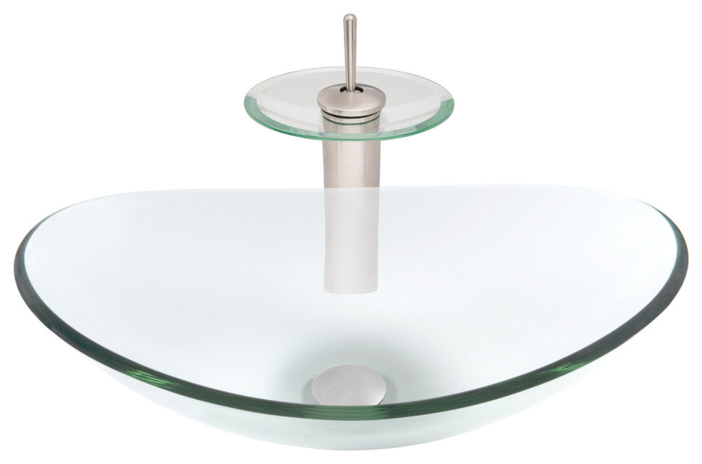 Chiaro Glass Vessel Sink Set