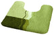 Palm Green Non Slip Luxury Cotton Bathroom Rug, Vanessa, Pedestal