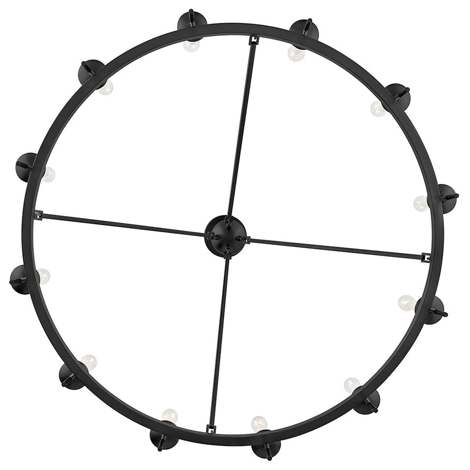 Hinkley Copley Large Ring Chandelier, Black