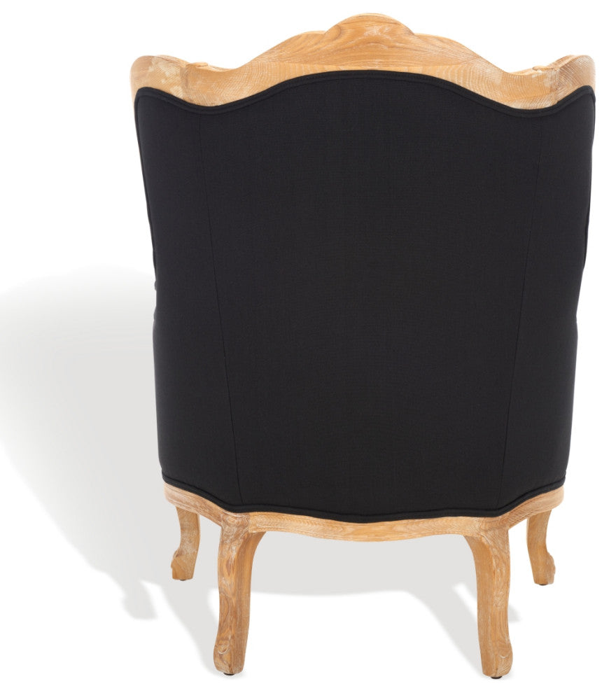 Safavieh Couture Fallon Wing Chair, Black