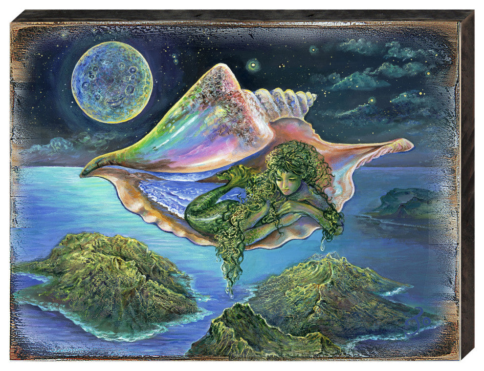 Sea View Wall and Table Top Wooden Decor, 48x36