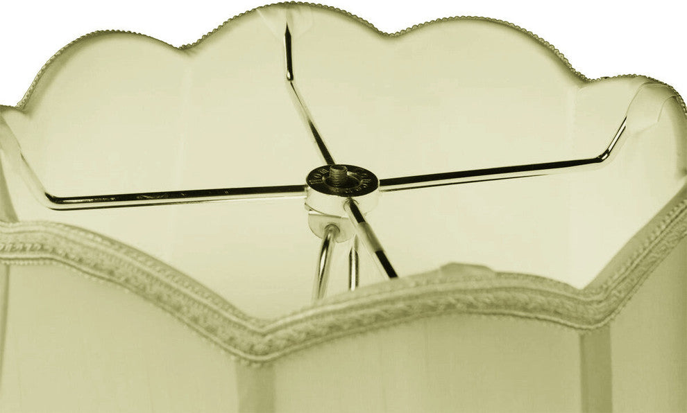 9x18x13 Scalloped Bell Lamp Shade Eggshell