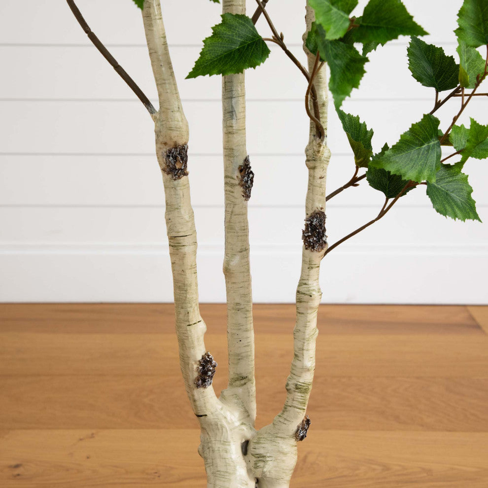 6ft. Artificial Birch Tree With Real Touch Leaves