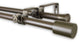 Nora 5/8" Double Curtain, Rod 48-84", Antique Gold