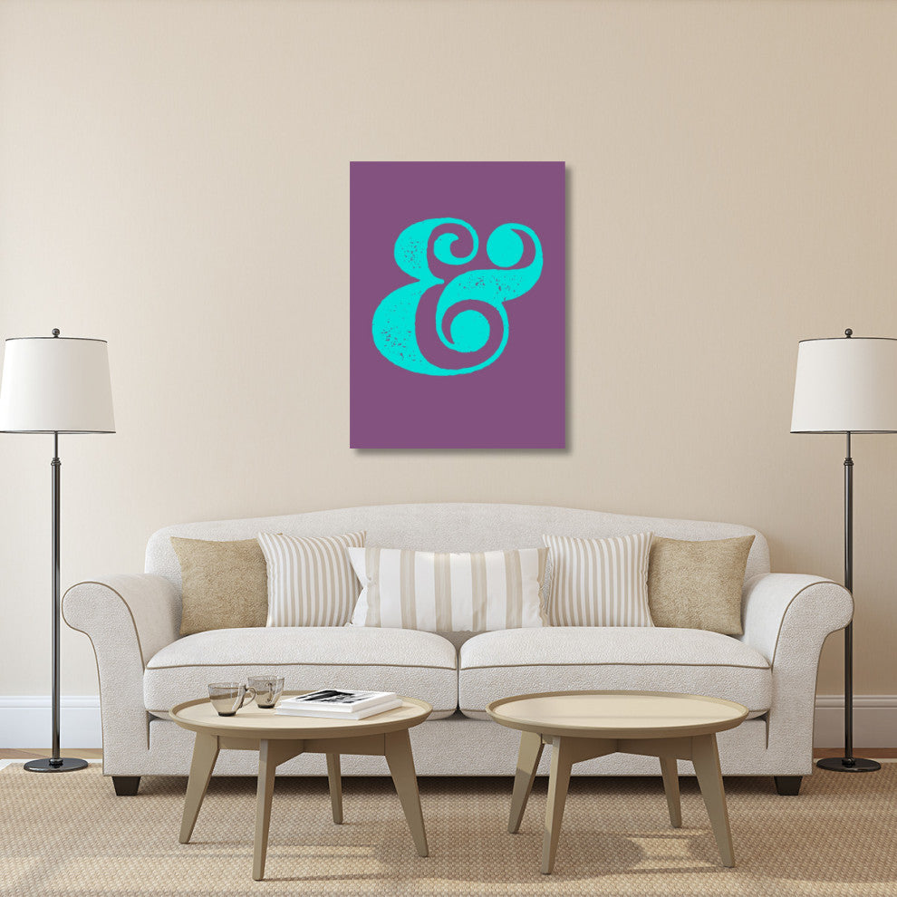 "Ampersand Poster Purple and Blue" Fine Art Print
