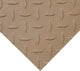 Rubber-Cal "Diamond-Plate Metallic" PVC Flooring - 2.5 mm x 4 ft x 7 ft -Beige