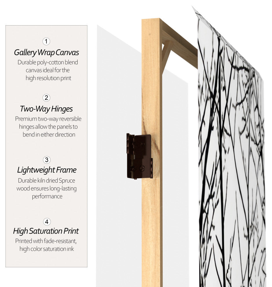 6' Tall Trees Double Sided Room Divider