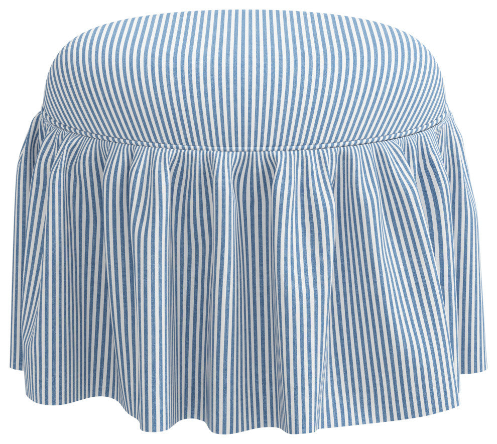 Ottoman, Prep Stripe Blue