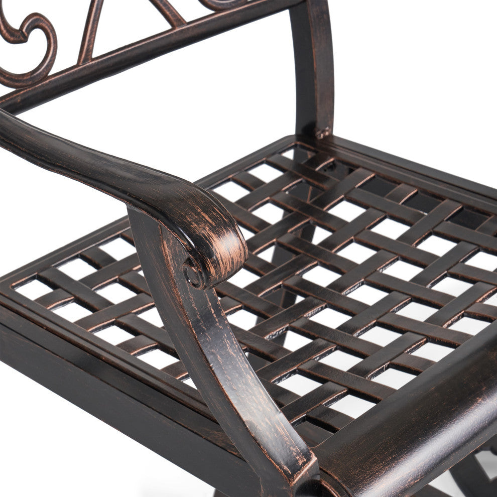 Irene Outdoor 28" Aluminum Barstool, Set of 2