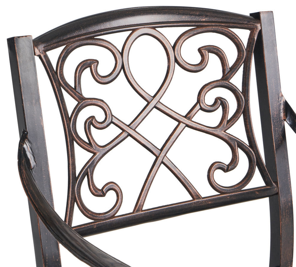 Irene Outdoor 28" Aluminum Barstool, Set of 2