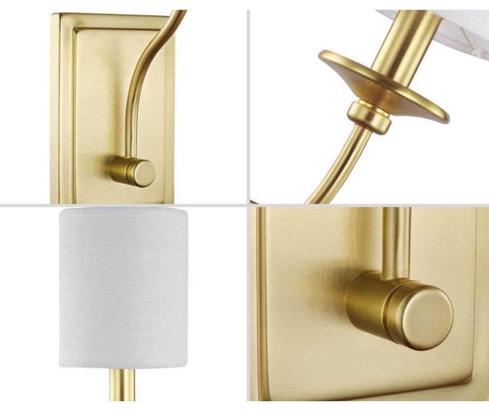 Bonita Collection Satin Brass 1-Light Wall Sconce