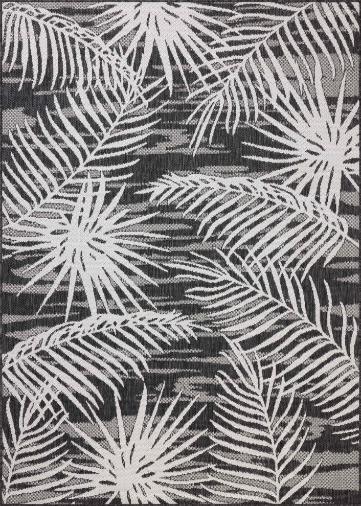 Loloi Easton Ivory / Onyx 5'-3" x 7'-6" Area Rug