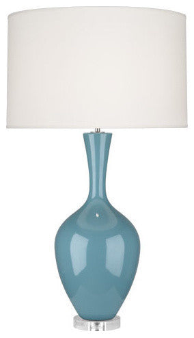 Audrey Table Lamp, Steel Blue