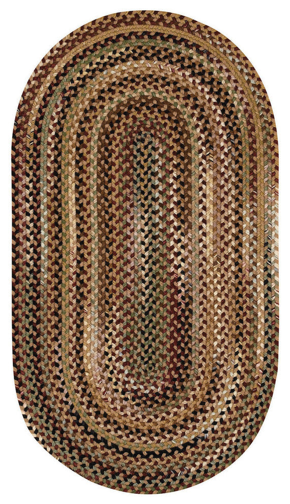 Capel Bangor Sandy Beige 0070_700 Braided Rugs - 5' X 8' Oval
