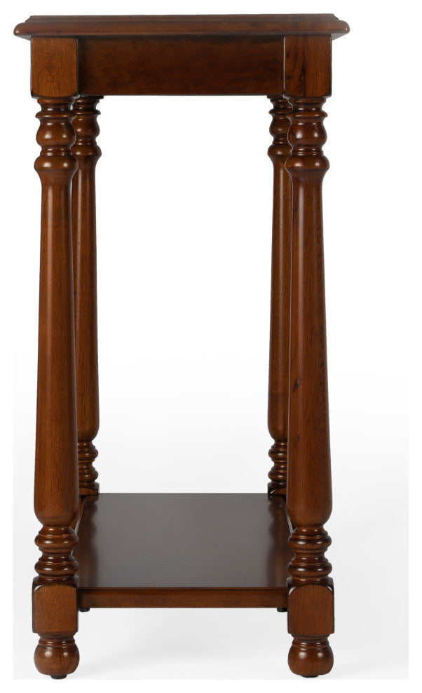 Devane Chairside Table, Medium Brown