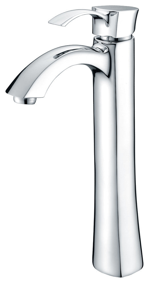 ANZZI Accent Series Deco-Glass Vessel Sink with Harmony Faucet, Polished Chrome