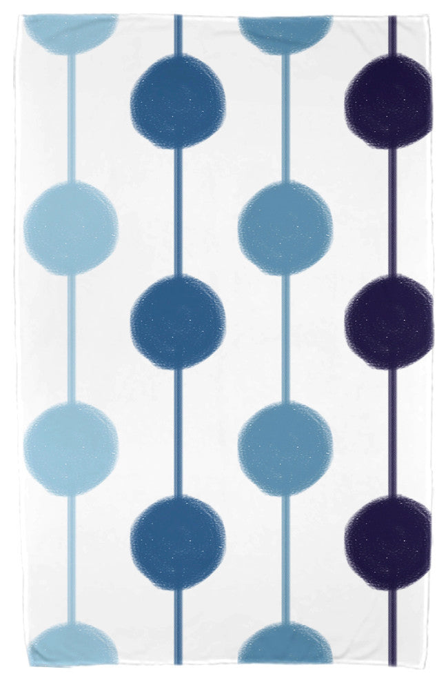 Brady Beads, Stripe Print Beach Towel, Navy Blue