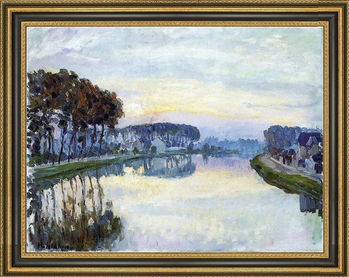 Henri Lebasque The Marne at Lagny Framed Premium Canvas Print, 18"x24"