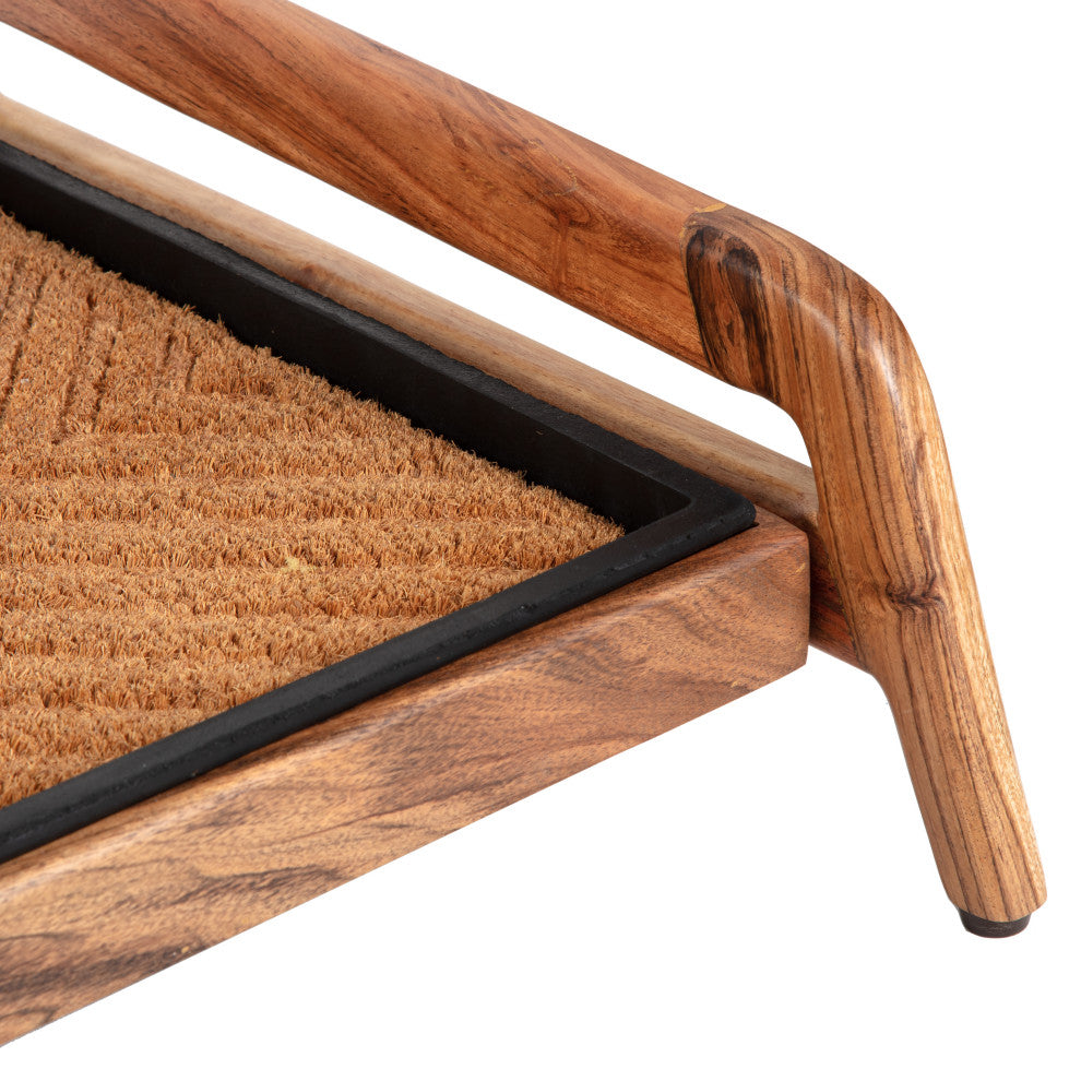 Single-Tier Natural Stand With 2-Pair Rubber Boot Tray Arrowhead