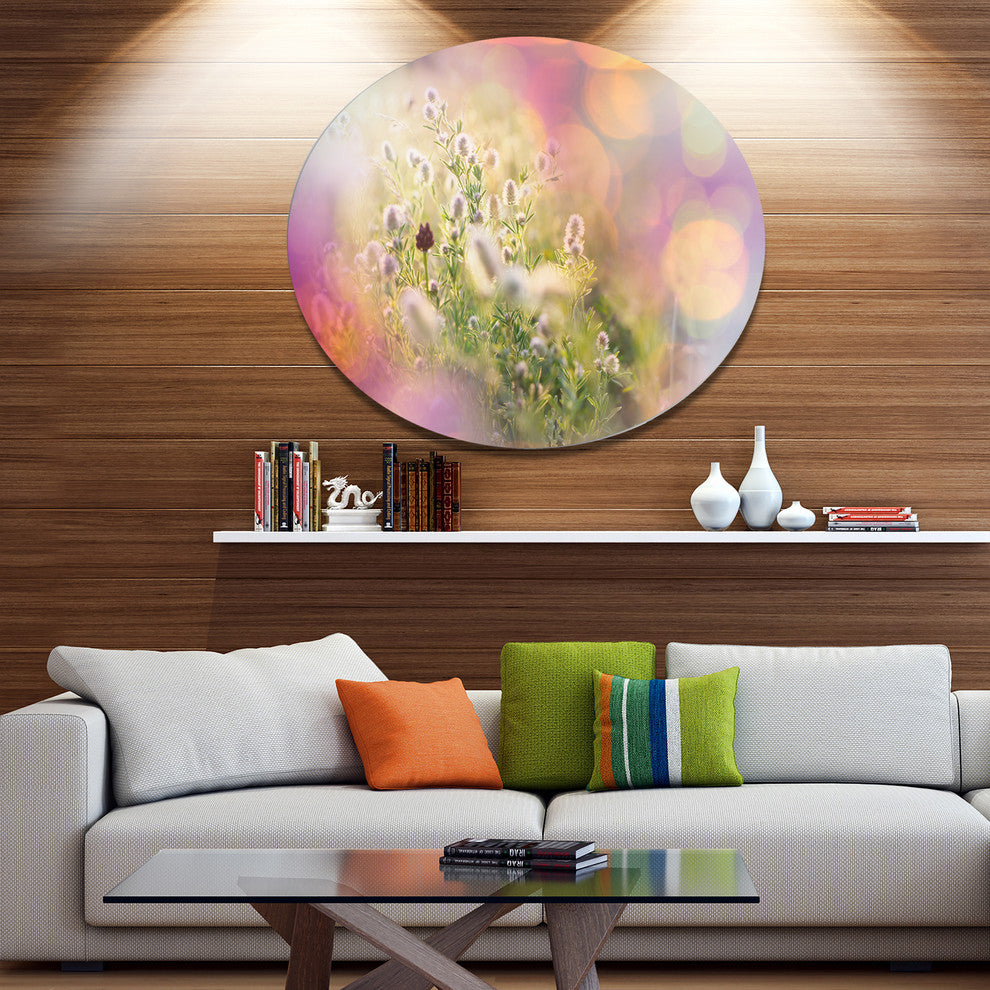 Cute Little Summer Flowers, Flower Disc Metal Artwork, 36"