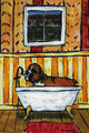 "Boxer Bath" Painting Print on Wrapped Canvas, 20"x30"