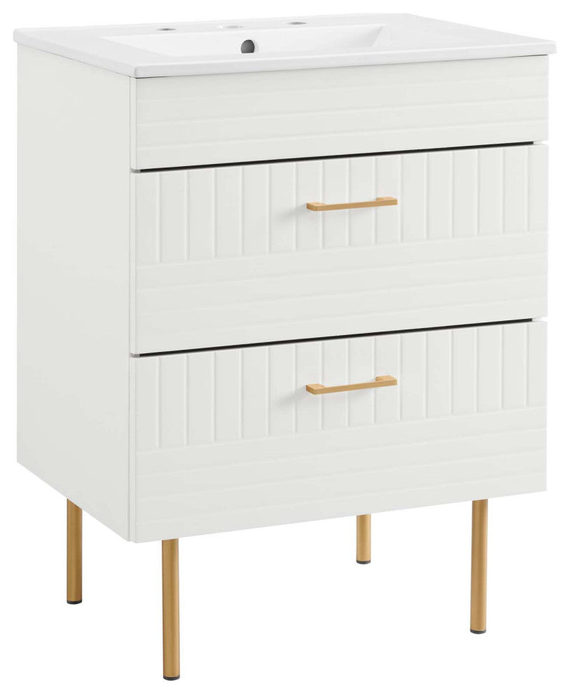 Daybreak 24" Bathroom Vanity, White White