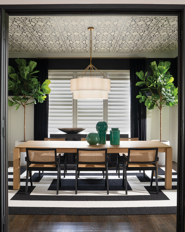 Hinkley Gwen Medium Drum Chandelier, Lacquered Brass