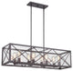 High Line 8-Light Linear Chandelier, Satin Bronze