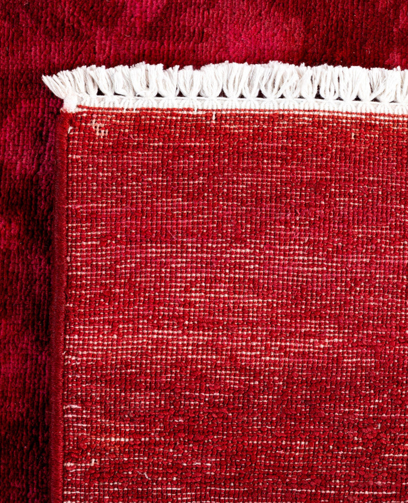 Overdyed One-of-a-Kind Hand-Knotted Area Rug Red, 3' 1" x 5' 0"