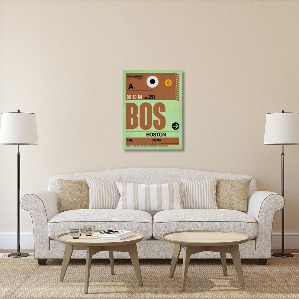 "BOS Boston Luggage Tag 1" Fine Art Print