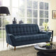 Modern Azure Response Upholstered Fabric Loveseat