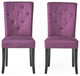 GDF Studio Nasima Fabric Dining Chair, Set of 2, Deep Purple