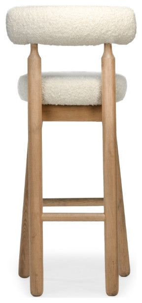 Centro Upholstered Oak Bar Stool - Natural